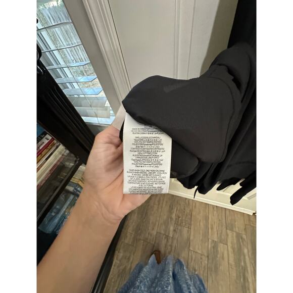 BCBGMAXAZRIA Women's Black Kristen Lace Asymmetric Midi Dress Size Large - Picture 8 of 8